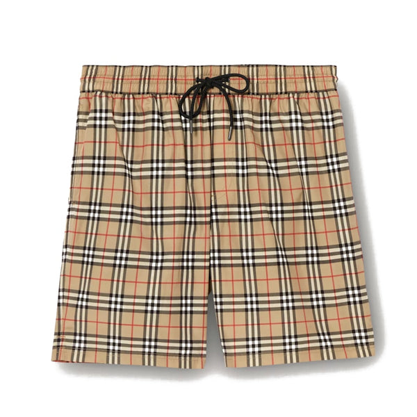 Maillot de bain à cordon de serrage Burberry Check beige