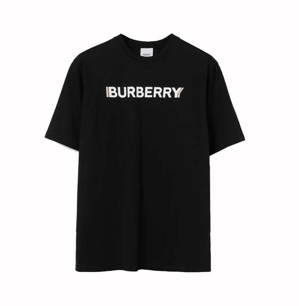 T-shirt à imprimé logo Burberry noir/blanc