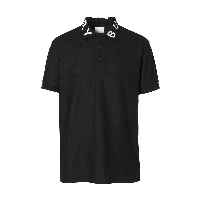 Polo Burberry Ryland à col et logo noir