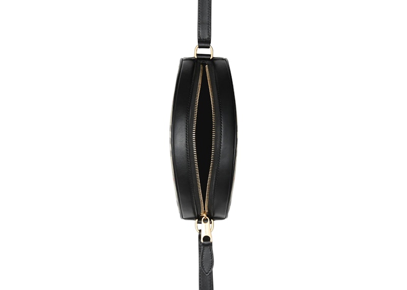 Sac bandoulière Burberry Louise en cuir et à carreaux vintage Archive Beige/Noir