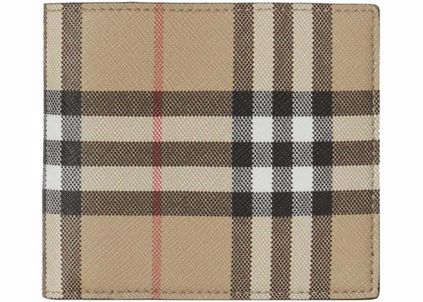 Portefeuille à deux volets Burberry Vintage Check beige/noir
