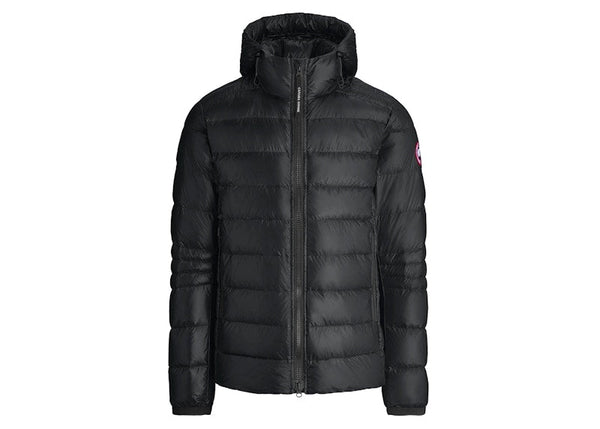 Canada Goose Crofton Daunenjacke mit schmaler Passform und Kapuze, Schwarz 