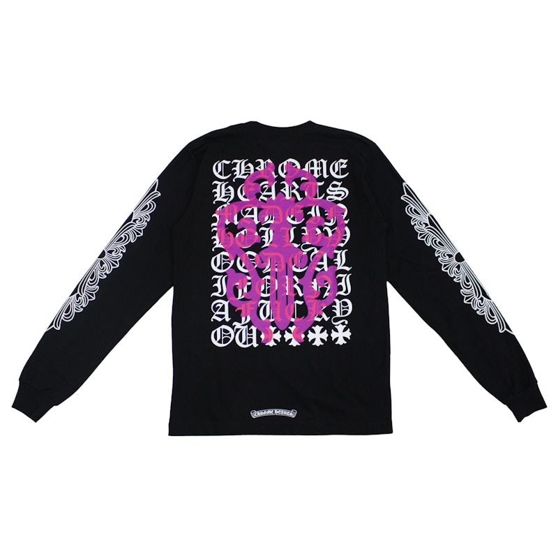 T-shirt à manches longues Chrome Hearts Eye Chart Dagger noir