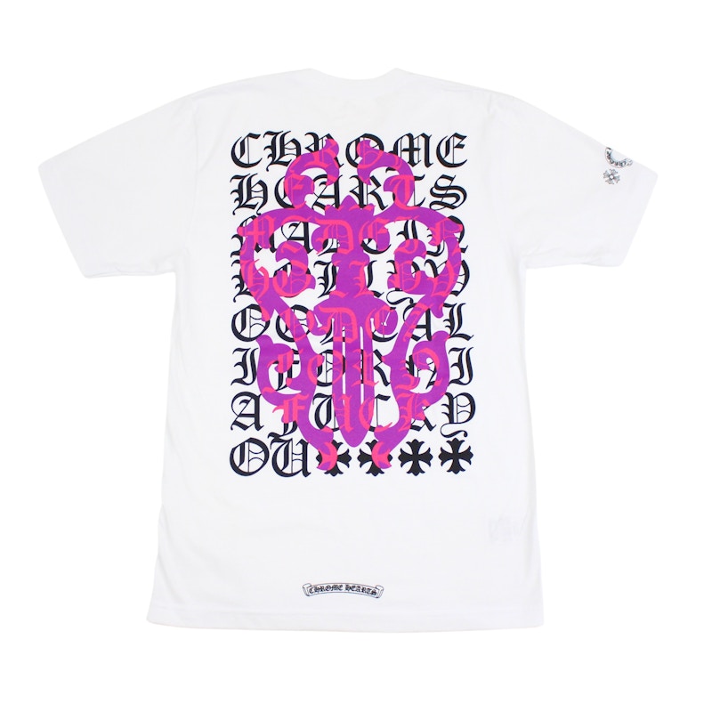 T-shirt Chrome Hearts Eye Chart Dagger Blanc