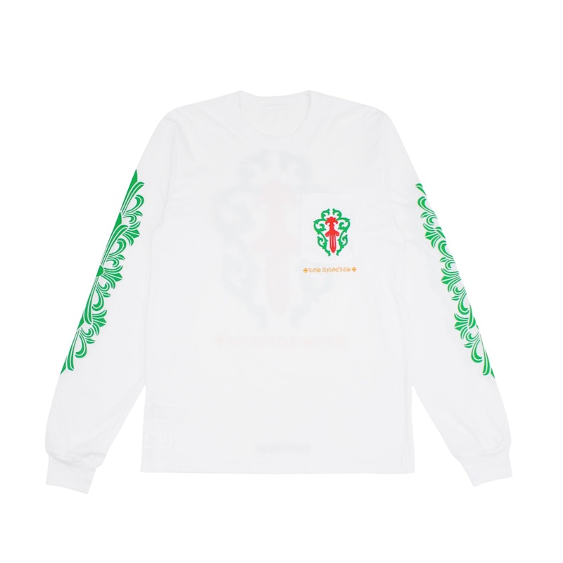 T-shirt de Noël exclusif Chrome Hearts Los Angeles à manches longues, blanc