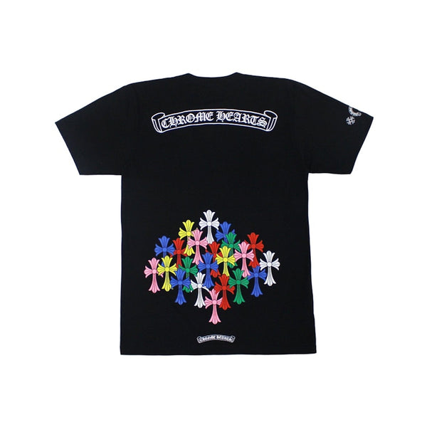 T-shirt croix multicolore Chrome Hearts noir