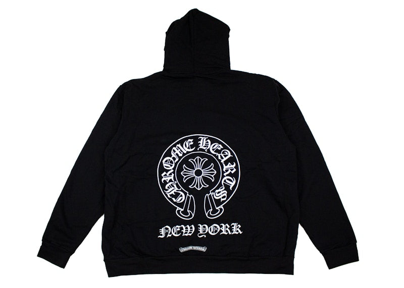 Sweat à capuche exclusif Chrome Hearts New York noir