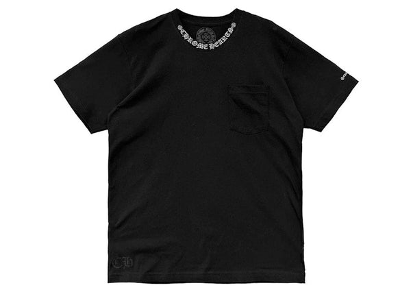 T-shirt ras du cou à manches courtes et poche Chrome Hearts noir