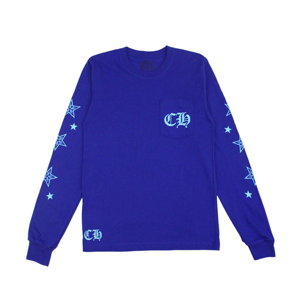 T-shirt manches longues Chrome Hearts Star bleu