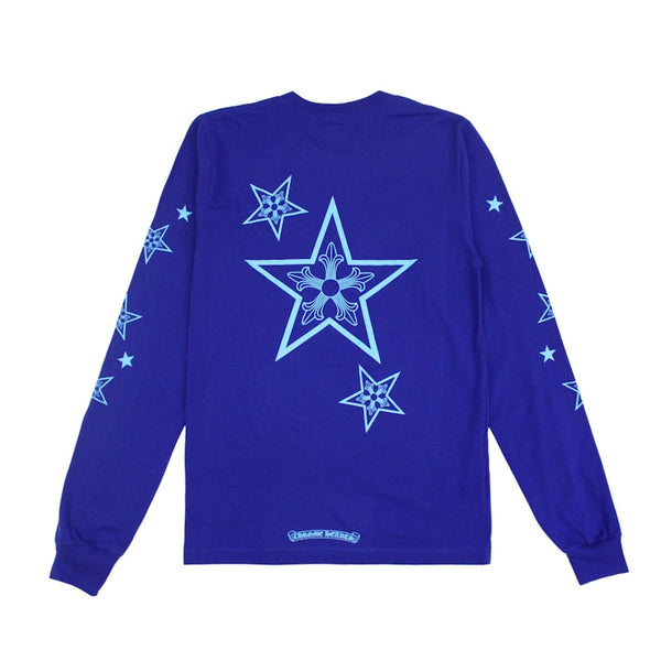 T-shirt manches longues Chrome Hearts Star bleu