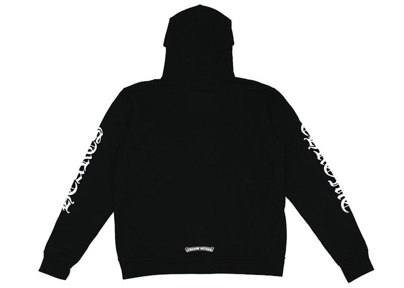 Sweat à capuche avec logo vertical Chrome Hearts noir