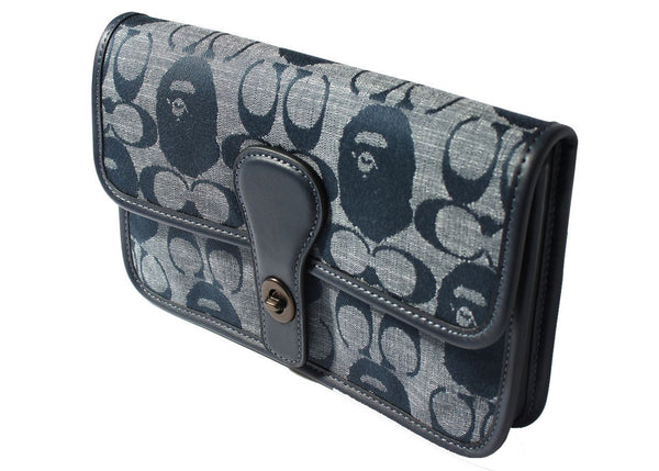 Sac ceinture Coach x BAPE Turnlock Tab Bleu marine 
