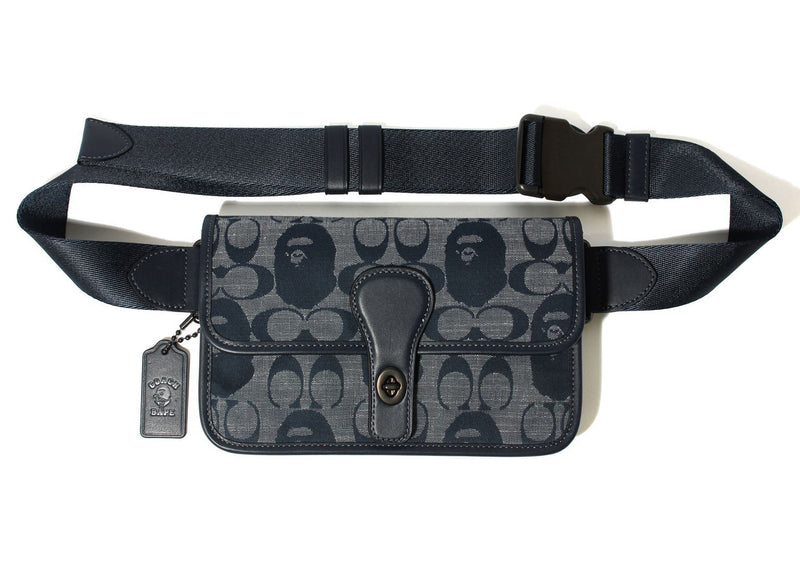 Sac ceinture Coach x BAPE Turnlock Tab Bleu marine 