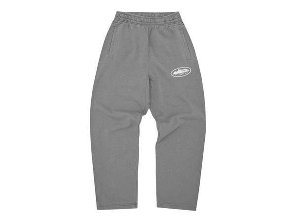 Corteiz Island Puff Print Open Hem Pant Gully Grey