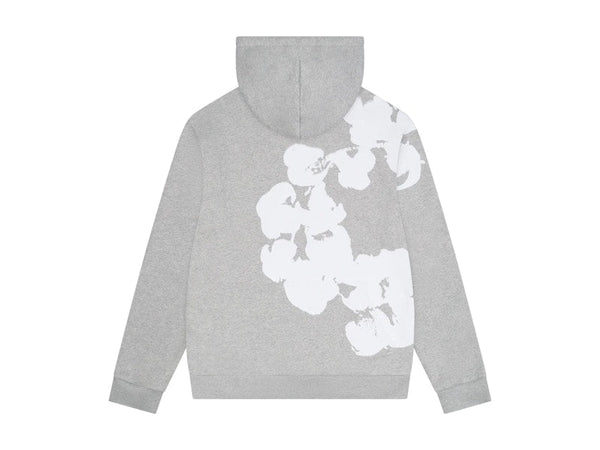 Sweat-shirt en coton à grosses larmes en denim gris
