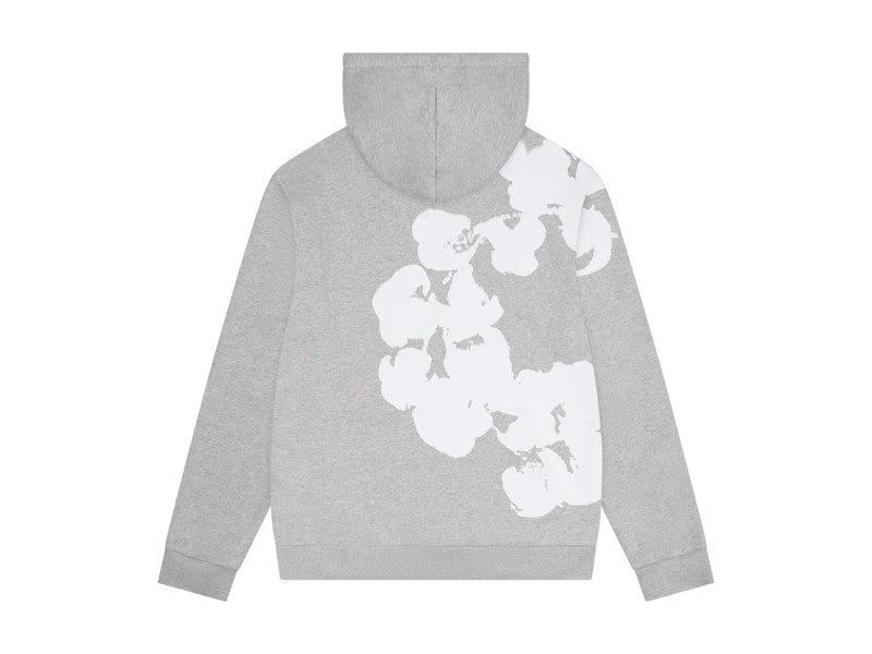 Sweat-shirt en coton à grosses larmes en denim gris