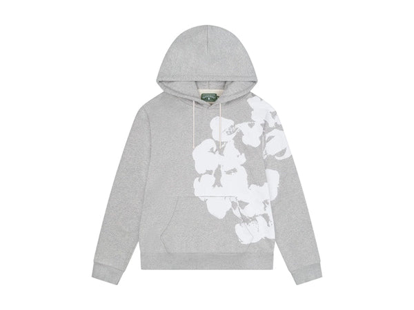 Sweat-shirt en coton à grosses larmes en denim gris