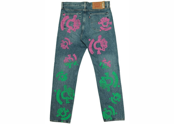 Jean Denim Tears Bstroy Tears 501 Light Wash Rose/Vert