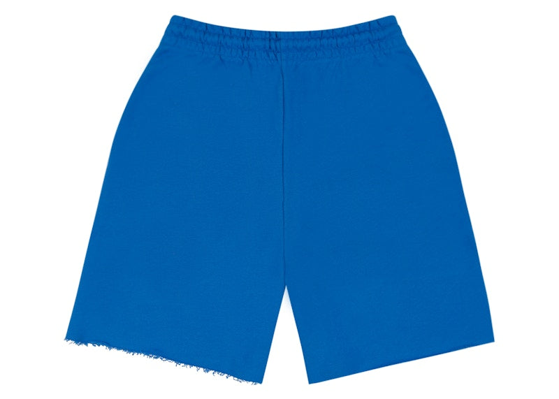 Short de survêtement universitaire en denim bleu roi