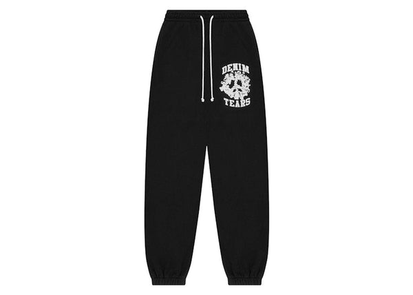 Pantalon de survêtement universitaire en denim noir Denim Tears