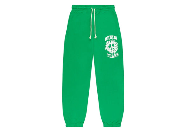 Pantalon de survêtement universitaire en denim vert Denim Tears
