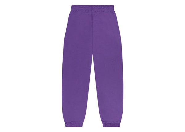 Pantalon de survêtement universitaire en denim déchiré violet