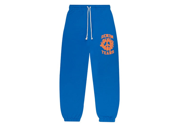 Pantalon de survêtement universitaire en denim bleu roi