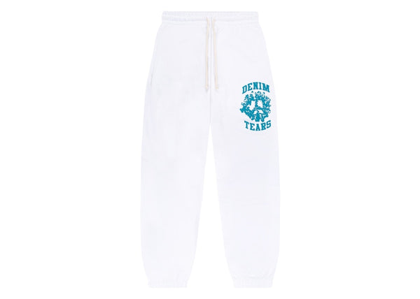 Pantalon de survêtement universitaire en denim blanc Denim Tears