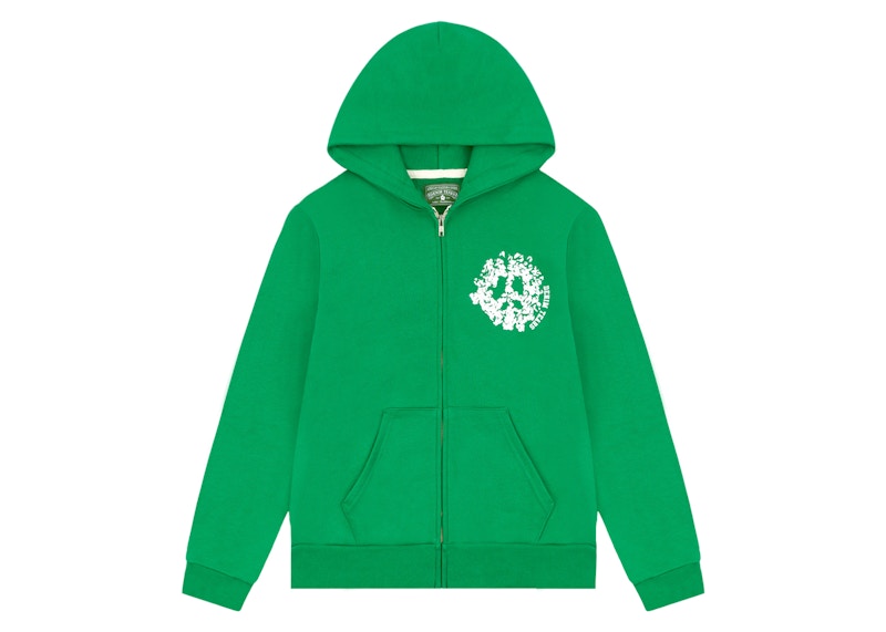 Denim Tears Denim University Kapuzenjacke mit Reißverschluss Grün