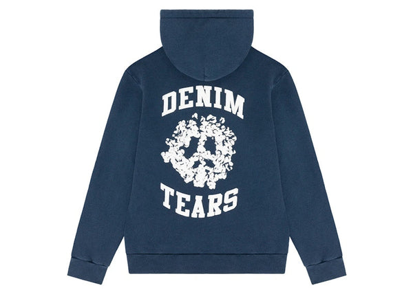 Sweat à capuche zippé Denim Tears Denim University bleu marine