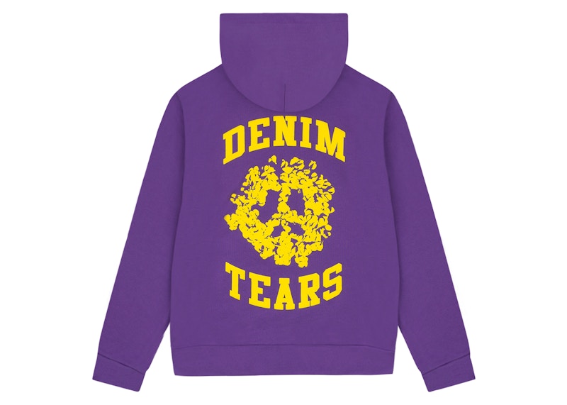 Denim Tears Denim University Kapuzenjacke mit Reißverschluss Lila