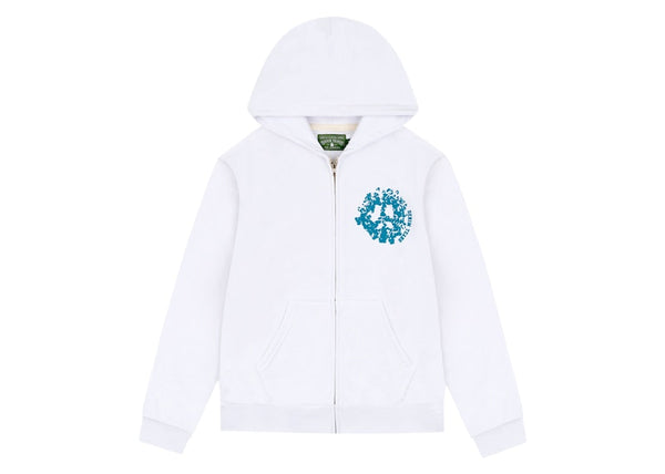 Sweat à capuche zippé Denim Tears Denim University Blanc