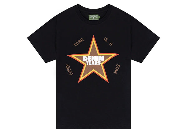 T-shirt noir Denim Tears Chaque larme est une étoile