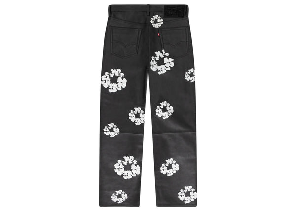 Jean Denim Tears x Levi's en cuir et coton avec couronne en denim noir