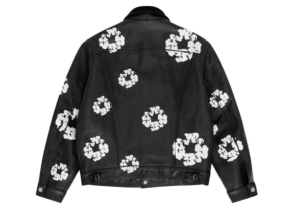Veste en cuir et coton avec couronne type 3 Denim Tears x Levi's Noir Denim