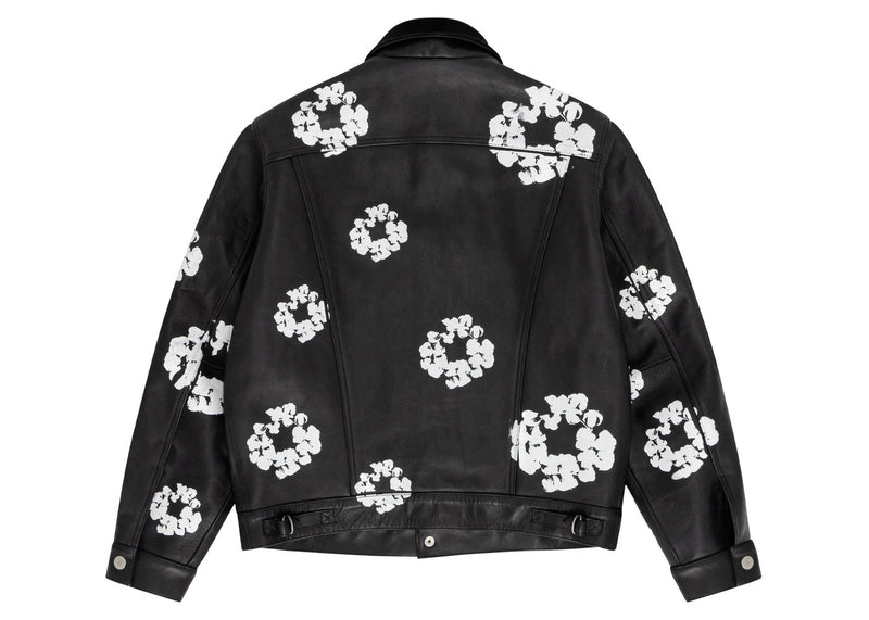 Veste en cuir et coton avec couronne type 3 Denim Tears x Levi's Noir Denim