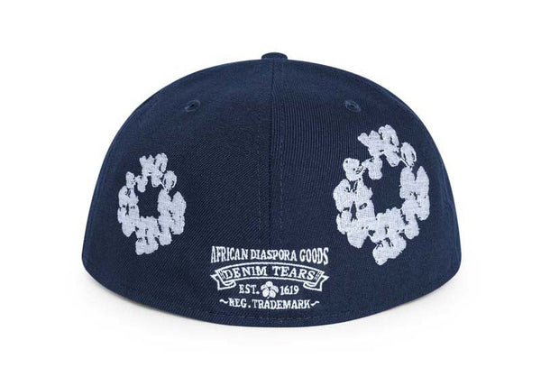 Casquette Denim Tears New Era Cotton Wreath 59/50 Bleu marine