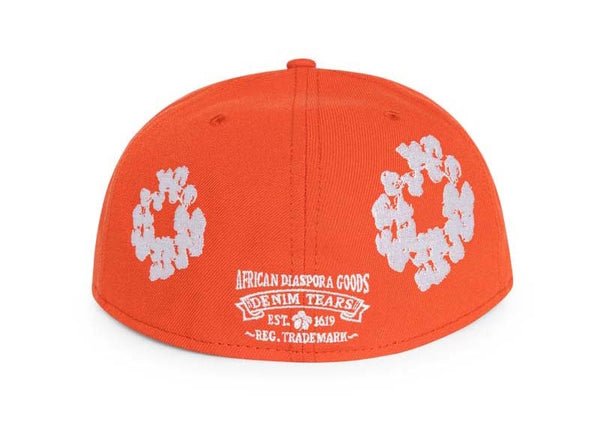 Casquette Denim Tears New Era Cotton Wreath 59/50 Orange