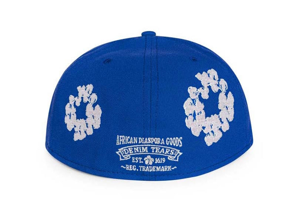 Casquette Denim Tears New Era Cotton Wreath 59/50 Bleu roi
