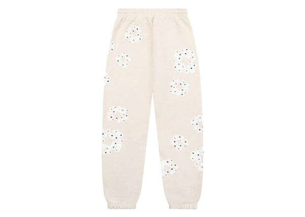 Denim Tears Rhinestone Cotton Wreath Sweatpants Oatmeal