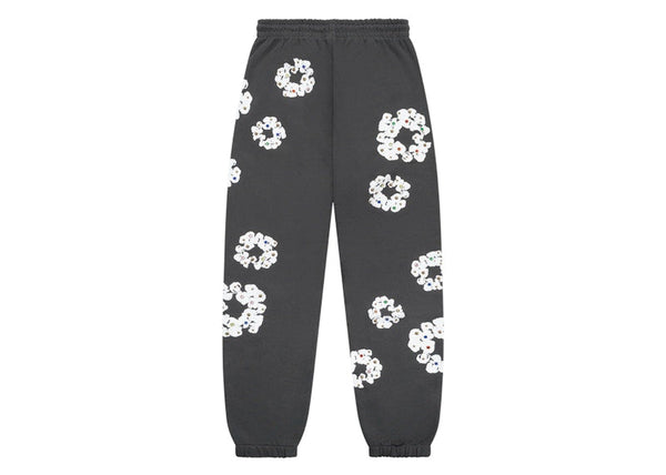 Denim Tears Rhinestone Cotton Wreath Sweatpants Vintage Black
