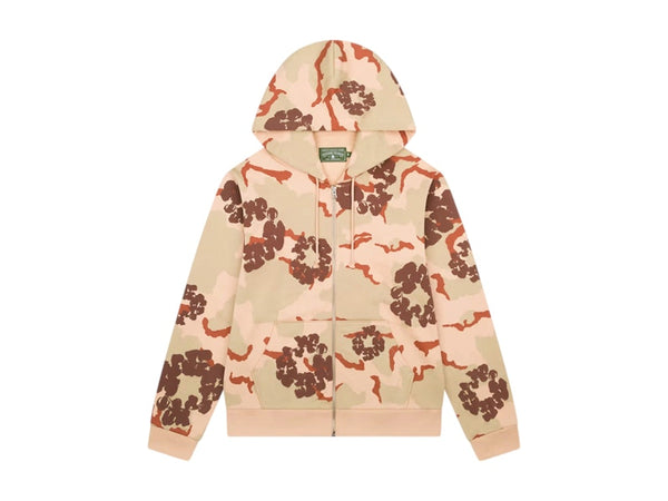 Sweat-shirt zippé Denim Tears The Cotton Wreath Tan Camo
