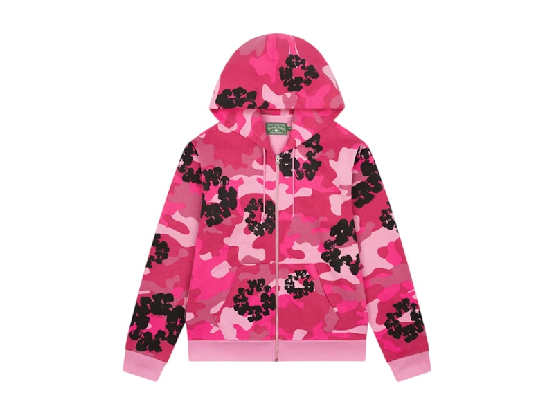Sweat-shirt zippé Denim Tears The Cotton Wreath rose camouflage