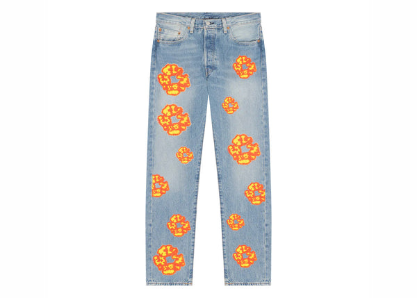 Jean Denim Tears x Offset 501 délavé clair