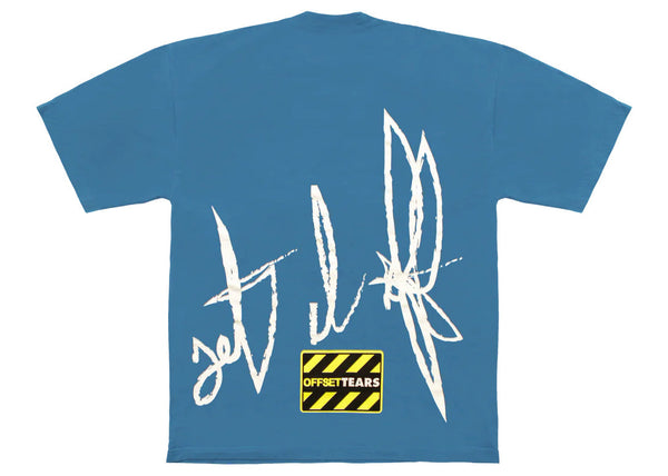 T-shirt bleu Denim Tears x Offset Set It Off #2