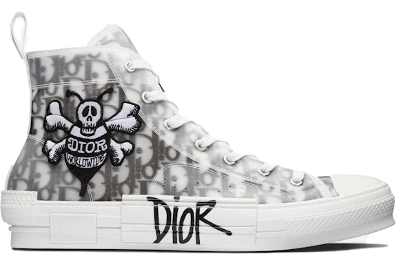 Baskets montantes Dior et Shawn B23 brodées d'abeilles