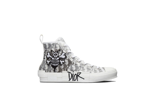 Baskets montantes Dior et Shawn B23 brodées d'abeilles