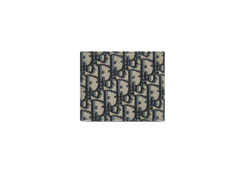 Portefeuille Dior Jacquard Dior Oblique Beige et Noir