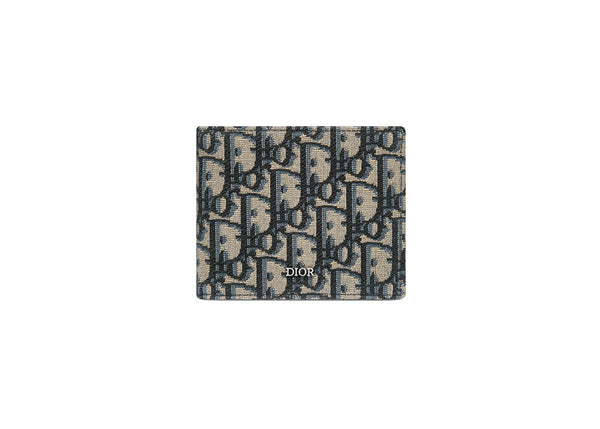 Portefeuille Dior Jacquard Dior Oblique Beige et Noir