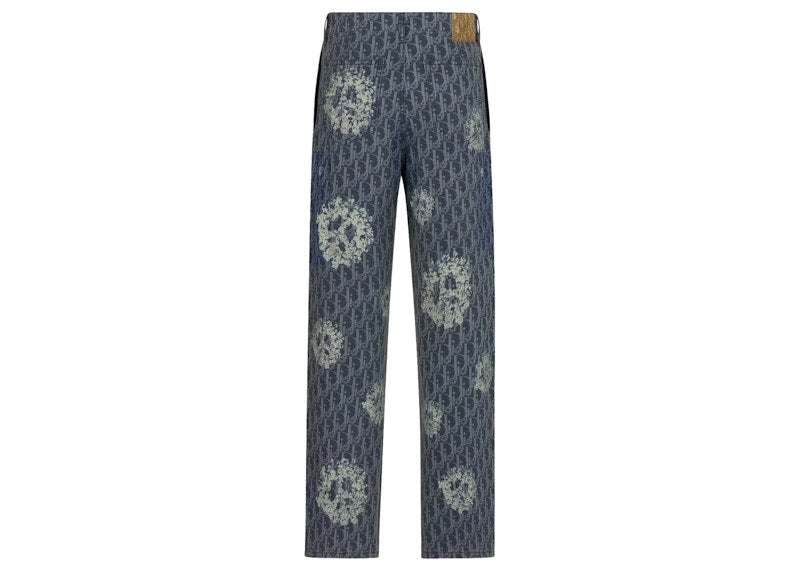 Jean Carpenter en denim de coton Dior x Denim Tears Bleu